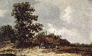 Jan van Goyen Cottages with Haystack by a Muddy Track. France oil painting artist